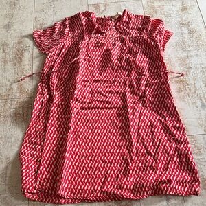 Red Feather Patterned Girl's Dress By Maan Belgium Size 8